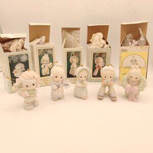 Precious Moments Christmas Ornaments Figurine Set Of 6 - 1995 - Original Boxes